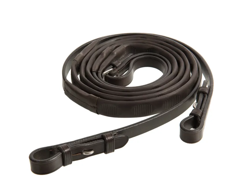 Thumb Grip Reins - Havana 5/8